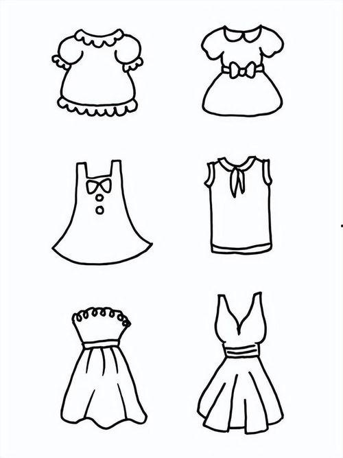 漫画衣服简笔画,简笔画中的时尚演绎